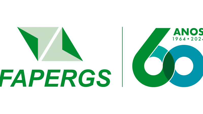 Logotipo da Fapergs com o selo de 60 anos