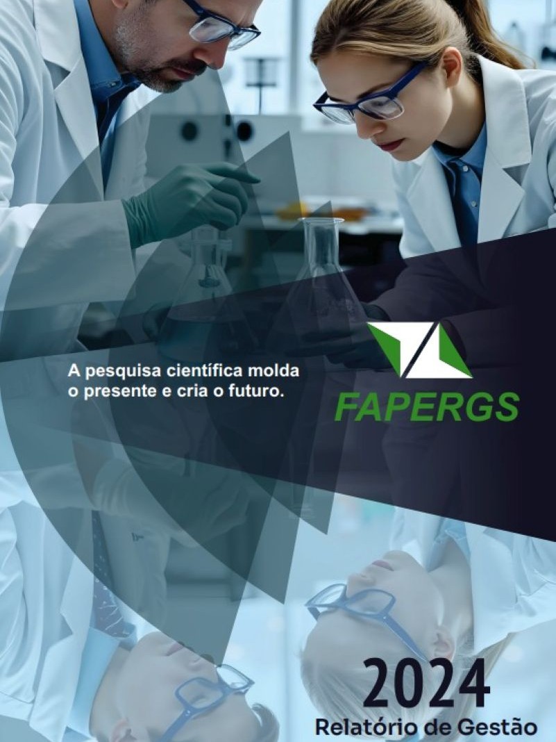 capa do Relatório com dosi pesquisadores num laboratório